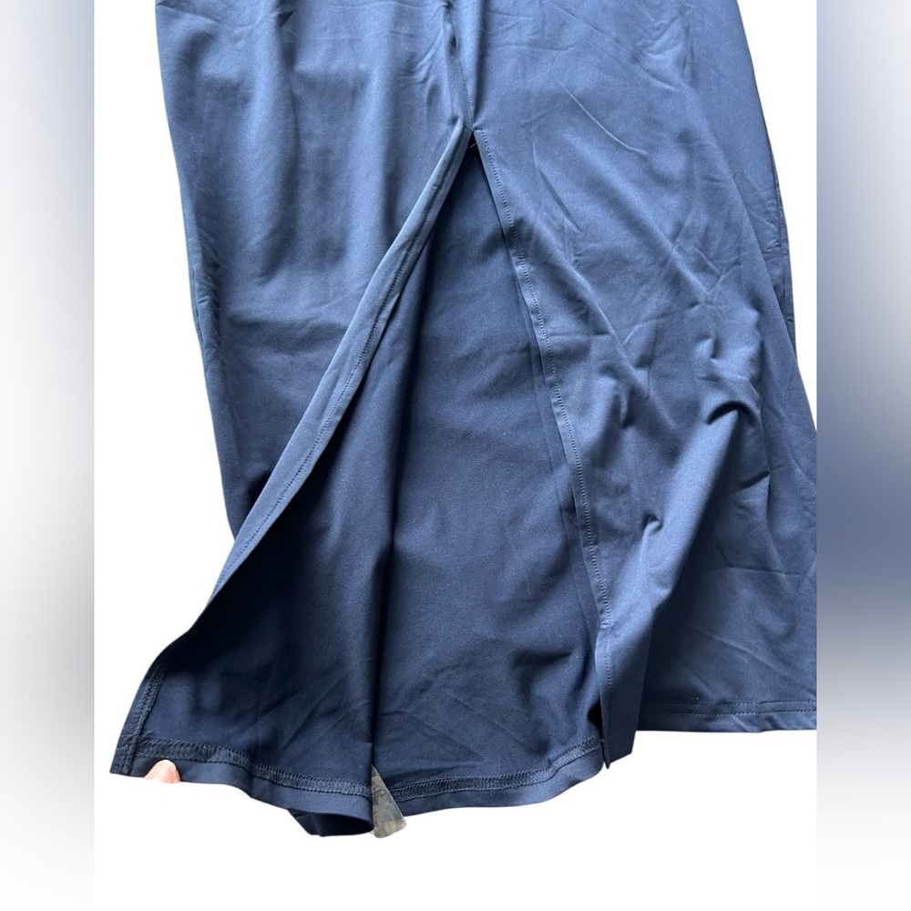 NWT Commense Elegant Ruffle Split Jersey Long Dre… - image 10